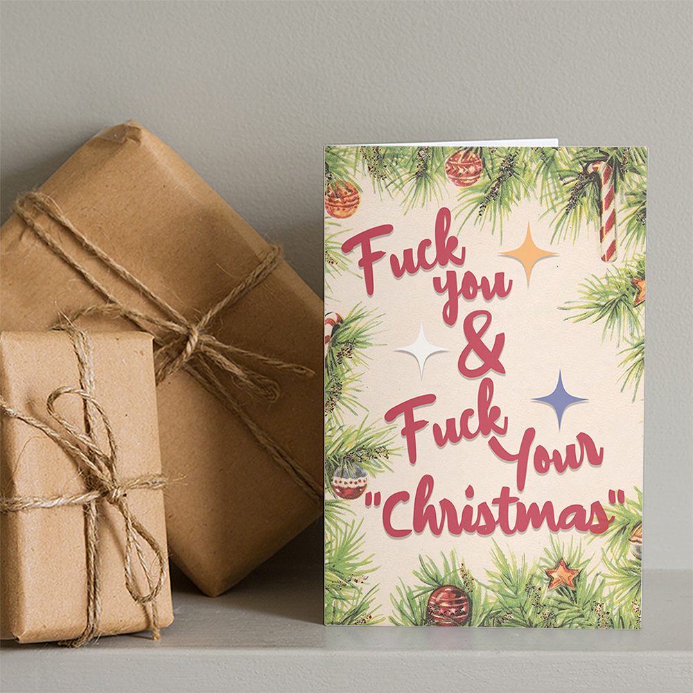 F*CK YOUR CHRISTMAS – wildly inappropriate vintage and retro Christmas cards and gifts for sale online – Christmas Countdown 2022!